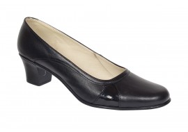 Pantofi dama casual din piele naturala Negru Box - STD34N